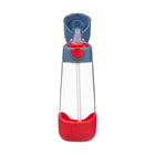 b.box - Tritan Drink Bottle - 600ml - Blue Blaze-Spill-proof straw and robust handle for school and on-the-go