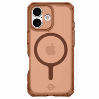 ITSKINS Hybrid_R Frost Compatible with MagSafe Case for iPhone 17 - Mocha-Raised edges protect your screen and camera