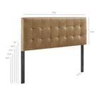 Modway - Lily Cuir végane Tête de lit Queen size, Grillé-Tête de lit Queen size