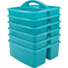 Teacher Created Resources - Caddie de rangement en plastique bleu sarcelle, paquet de 6-Un fourre-tout pratique pour vos marqueurs, calculatrices, minuteries, objets de manipulation et bien d'autres petits objets que vous souhaitez garder à portée de main.