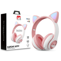 MyBat Pro Katchy Kitty Wireless Headset - Pink-These headphones stream wirelessly from your device and can even switch between two devices so that you don't miss a call