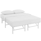 Modway Horizon Stainless Steel Full Bed Frame - White-Modern Platform Bed Frame