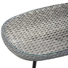 Modway - Endeavor Terrasse extérieure Rotin en osier Table basse - Gris-Capsules de pied non marquées