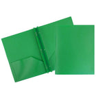 JAM Paper - Chemises d'école en plastique POP à deux pochettes avec fermoirs à griffes en métal - vert - Paquet de 6-Dossiers POP JAM Paper | La couleur verte