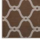 Modway - Beltara Treillis transitionnel en maillon de chaîne Tapis de comédie 8 pi l x 10 pi L - Beige foncé et beige-Polypropylène 100% à thermofixation douce