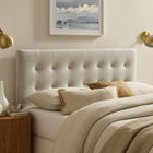 Modway Emily Stain-Resistant Performance Velvet King Size Headboard - Alabaster-Wood Blend Frame