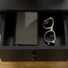 HOMCOM Side Table- Black - Set of 2-Material: MDF