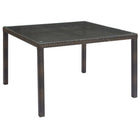 Modway Conduit 47" Outdoor Patio Wicker Rattan Dining Table - Brown-Modern Outdoor Dining Table