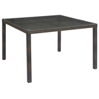 Modway - Conduit 47 po Terrasse extérieure Rotin en osier Table à manger, Brun-Table à manger extérieure moderne