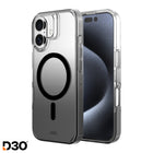 AXS Crystal Shield D3O MagSafe Compatible Phone Case for Apple iPhone 17 - Smoke Gradient-8ft drop tested backed by D3O advanced protection materials 