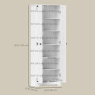 HOMCOM 67" H Farmhouse Pantry Cabinet - Distressed White-Anti-tipping design ensures safety and stability 