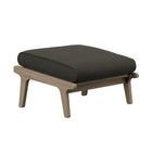 Modway Saratoga Outdoor Teak Ottoman - Flint Grey-Teak Wood Outdoor Ottoman