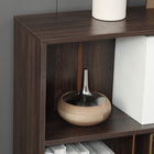 HOMCOM - Petite étagère en bois à 2 niveaux pour rangement - noyer-Poids net : 17,6 