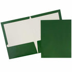 JAM Paper Glossy 2-Pocket Portfolio Folder - Green - 6 Pack-Colour: Green