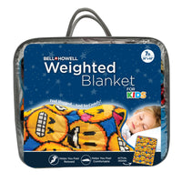 Bell+Howell Kids Weighted Blanket - 7 lb. - Emoji-SUPER SOFT and DURABLE, Premium polyester contact layer has ultra soft, fleece like texture, without the fragility and temperature sensitivity