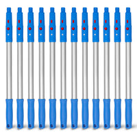 Gritt Commercial - Manche en aluminium de 20 po - Lot de 12-Fonction polyvalente avec adaptateur 3-en-1 à verrouillage clic/lock