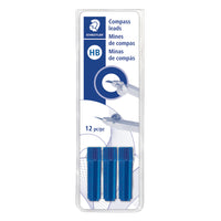 Staedtler Compass Replacement Leads - 12 Pack-Replacement compasses leads