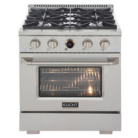 Kucht 30" KXP Series Dual Fuel Range Propane Gas - Stainless Steel-New Kucht Horus Digital Dial Thermostat