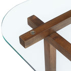 Modway Isby 35" Tempered Glass Coffee Table - Walnut-7
