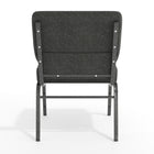 Flash Furniture - Chaise d'église de la série HERCULES de 21 po de largeur en tissu gris foncé - Cadre veine d'argent-Siège épais de 4 po avec une bordure de cascade de 5 po