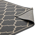 Modway - Avena Treillis en quadrifolie marocain intérieurs et extérieurs Tapis 9 pi l x 12 pi L - Gris et beige-9