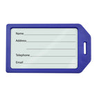 Beslayn - Étiquettes de bagages lourdes avec boucles en plastique - Couverture de fenêtre et inserts inclus - Bleu royal - Pack de 20-Couleurs vives pour faciliter l'identification de vos bagages