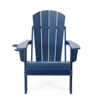 Lake Country HDPE Folding Adirondack Chair - Dark Blue-Foldable Design