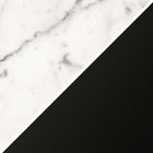 Hudson&Canal Liana 24" Tall Table Lamp with Fabric Shade - Marble/Black/White-Product Dimensions: 13" L x 13" W x 23.75" H