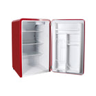 Magic Chef 3.2 cu. ft. Retro Mini Refrigerator without Freezer - Red-3 removable glass shelves accommodate a variety of food beverages