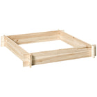 Outsunny Screwless Raised Garden Bed - 395" L x 395" W x 65" H - Natural-Made of solid wood for good support and sturdy 