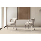 Manhattan Comfort - Lot de 2 fauteuils de salle à manger Palmer 58 cm style mid-century modern, revêtement en tweed, coloris Gold Dust-Cadre en bois de bouleau séché au four avec assemblages à tourillons et coins renforcés