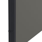 Outsunny Retractable Side Awning - 13' x 5' - Dark Grey-Fix one side to a wall and another side to concrete, cement floor or wood deck for better stability