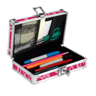 Vaultz Pencil Box - Heart Pattern-Reliable key lock provides security and features trademarked Vaultz design
