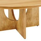 Modway Rivian Round 34" Coffee Table - Oak-7