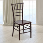 Flash Furniture - Chaise Chiavari empilable en résine d'acajou de la série HERCULES PREMIUM-Siège en polycarbonate ultra-résistant