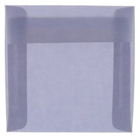 JAM Paper Square Translucent Vellum Invitation Envelopes - 6" x 6" - Wisteria Purple - 25 Pack (PACV514)-Color: Wisteria Purple 