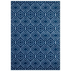 Modway Frame Transitional Moroccan Trellis Area Rug - 5 ft W x 8 ft L - Moroccan Blue/Light Blue-Transitional Moroccan Trellis Area Rug
