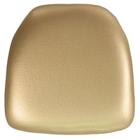 Flash Furniture - Coussin en vinyle rigide pour chaise Chiavari, or (BHGOLDHARDVYL)-Coussin de chaise ferme