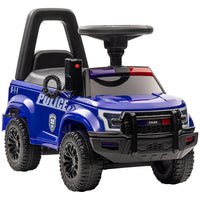 Aosom - Voiture à glisser pour enfants avec rangement secret sous le siège - bleu-Construction pied-à-sol, idéale pour les jouets à glisser 