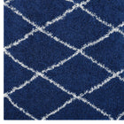 Modway - Toryn Réseau en losange Tapis 5 pi l x 8 pi L Shag Area - Marine et Ivoire-Résistant aux taches / Facile à nettoyer