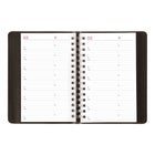 Brownline 2027 Twin Wire Daily Planner - 8" x 5" - Black-Each page has 3 blocks for reminder notes and calls