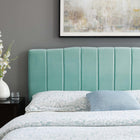 Modway Camilla Channel Tufted Performance Velvet King/California King Headboard - Mint-Dense Foam Padding