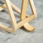 HOMCOM - Chaise ergonomique à bascule en bois avec dossier pour améliorer la posture - noir-Montage simple, rapide et facile à installer 