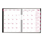Brownline - 2026 Agenda mensuel CoilPro 14 mois Couverture rigide avec Reliure spirale double - 11 po x 8-1/2 po - Noir - Anglais-Reliure spirale double avec couverture rigide d'aspect lézard