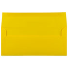 JAM Paper Enveloppes Brite Hue format livret en pap. rec. avec ferm. gom., 4 1/8 x 9 1/2 po, jaune, 100/paquet-Taille : Nº 10 (4 1/8 x 9 1/2 po)