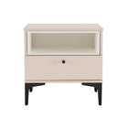 Manhattan Comfort Amara 19.7" Modern Nightstand - Pale Rose/White-Modern Nightstand for Bedroom and Living Room Use