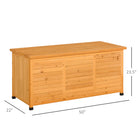 Outsunny 75 Gallon Wooden Storage Box patio Deck Box Bench-Bottom gap design provides ventilation and helps prevent rainwater accumulation 
