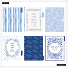 The Happy Planner 2026–2027 Big Disc Bound Dated Planner - 11-1/2" x 10-1/4" - Cottage Blues-Coordinates beautifully with other items in the Cottage Blues collection