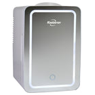 Koolatron Cosmetics Fridge with Makeup Mirror and LED Ring Light - 6 L-6L (6.3 qt) capacity with door basket and removable shelf