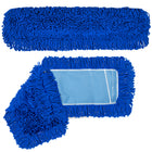 Gritt Commercial Microfiber Looped Dust Mop Pad Head - 36" x 5" - Blue-Length: 36 Inches